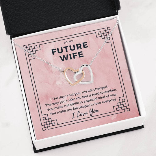 To My Future Wife - Interlocking Hearts - Jewelry - Interlocking Heart Necklace